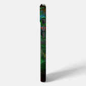 Coques Case-Mate iPhone Art abstrait vert Genèse (Verso / Gauche)