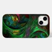 Coques Case-Mate iPhone Art abstrait vert Genesis (Verso (horizontal))