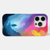 Coques Case-Mate iPhone Art Abstrait vibrant (Verso (horizontal))