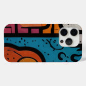 Coques Case-Mate iPhone Art Abstrait vibrant (Verso (horizontal))