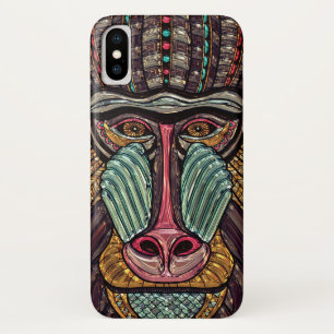 Case-Mate iPhone Case Art africain de la mosaïque animale de babouin en