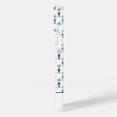 Coques Case-Mate iPhone Art africain, Flore tropicale bleue (Verso / Gauche)