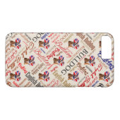 Coques Case-Mate iPhone Art anglais de mot de chiot de bouledogue (Dos (Horizontal))