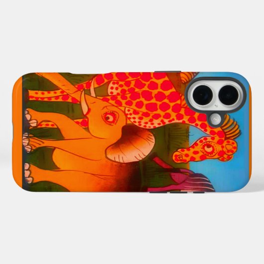 Coques Case-Mate iPhone Art animal africain (Verso (horizontal))