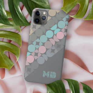 Case-Mate iPhone Case Art Aqua Rose Gris Mid-Siècle Personnalisé