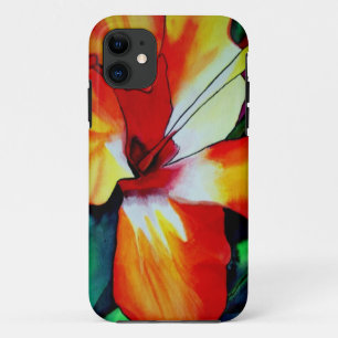 Case-Mate iPhone Case Art aquarelle de fleur tropicale d'hibiscus orange