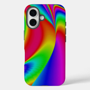 Coques iPhone 16 Art arc-en-ciel Abstrait 3D