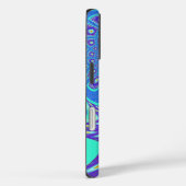 Coques Case-Mate iPhone Art bleu moderne (Verso / Droite)