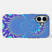 Coques Case-Mate iPhone Art bleu moderne (Verso (horizontal))