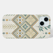 Coques Case-Mate iPhone Art Botanique Géométrique Motif sans couture (Verso (horizontal))