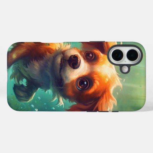 Coques Case-Mate iPhone Art chiot (Verso (horizontal))