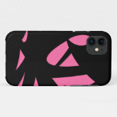 Coques Case-Mate iPhone Art contemporain rose / noir (Dos (Horizontal))