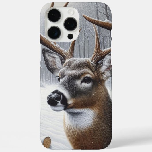 Coques Case-Mate iPhone Art de cerf/buck d'hiver (Verso)