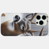 Coques Case-Mate iPhone Art de cerf/buck d'hiver (Verso (horizontal))