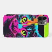Coques Case-Mate iPhone Art de chat cyberpunk (Dos (Horizontal))
