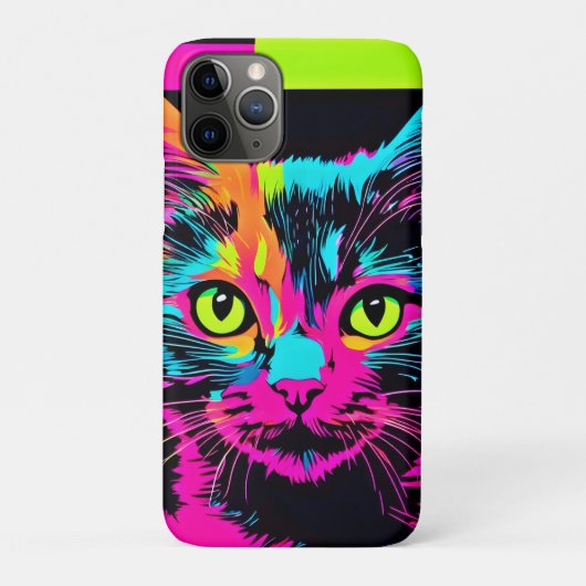 Coques Case-Mate iPhone Art de chat cyberpunk (Dos)