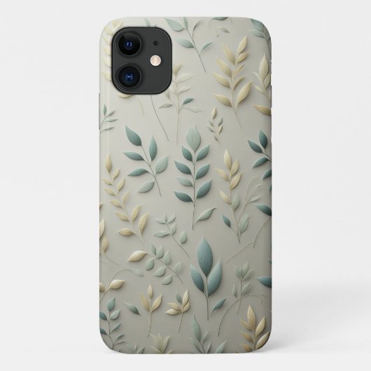 Coques Case-Mate iPhone Art de découpe de papier feuille pastel minimalist (Dos)