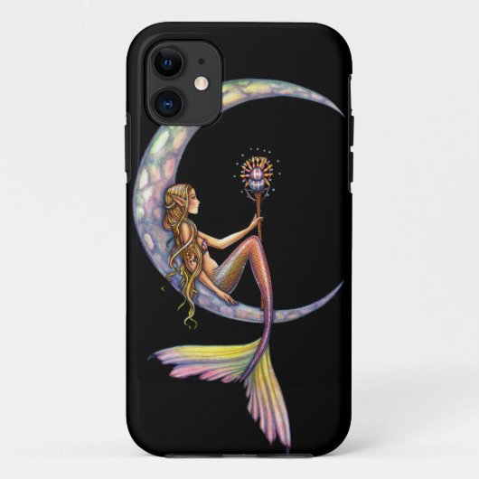 Coques Case-Mate iPhone Art de fantaisie de la sirène lune (Dos)
