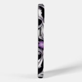 Coques Case-Mate iPhone Art de fleurs abstraites violettes (Verso / Droite)