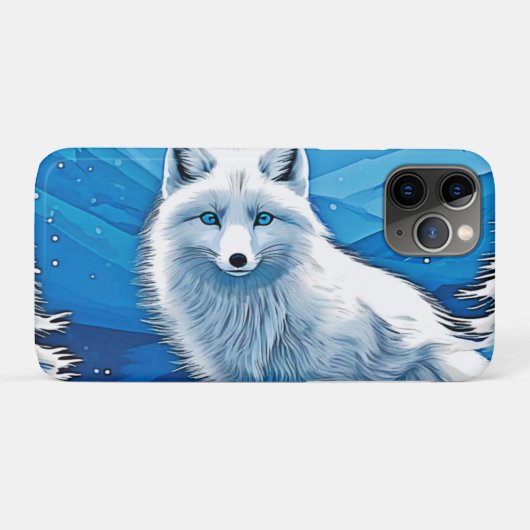 Coques Case-Mate iPhone Art de Fox d'hiver (Dos (Horizontal))