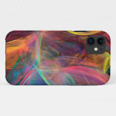 Coques Case-Mate iPhone Art de fractale d'arc-en-ciel (Dos (Horizontal))