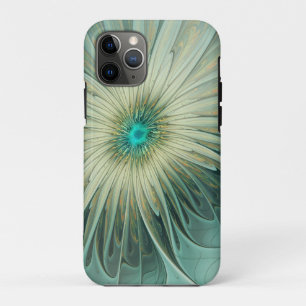 Case-Mate iPhone Case Art de fractale de fleurs de fantaisie vert sauge