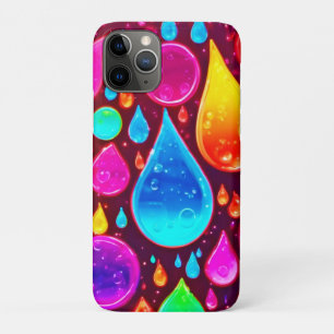 Case-Mate iPhone Case Art de gouttes de pluie néon vibrant