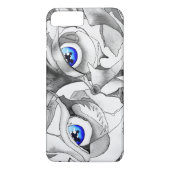 Coques Case-Mate iPhone Art de graffiti d'yeux bleus (Dos)