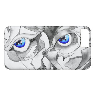 Coque Case-Mate Pour iPhone Art de graffiti d'yeux bleus