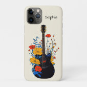 Coques Case-Mate iPhone Art de guitare florale (Dos)