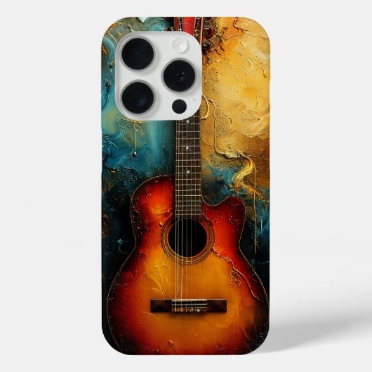 Coques Case-Mate iPhone Art de guitare rétro (Verso)