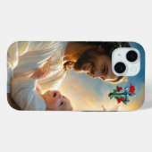 Coques Case-Mate iPhone art de Jésus (Verso (horizontal))