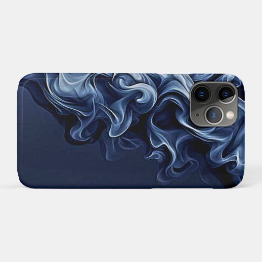Coques Case-Mate iPhone Art de la fumée bleue émotionnelle (Dos (Horizontal))