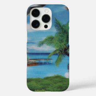 Coques iPhone 16 Pro Art de la scène de plage tropicale