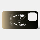 Coques Case-Mate iPhone Art de la silhouette de confrontation de visage hu (Verso (horizontal))
