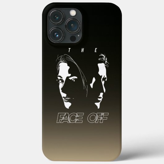 Coques Case-Mate iPhone Art de la silhouette de confrontation de visage hu (Verso)