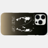 Coques Case-Mate iPhone Art de la silhouette de confrontation de visage hu (Verso (horizontal))