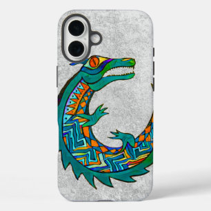 Coques iPhone 16 Plus Art de l'alligator tribal