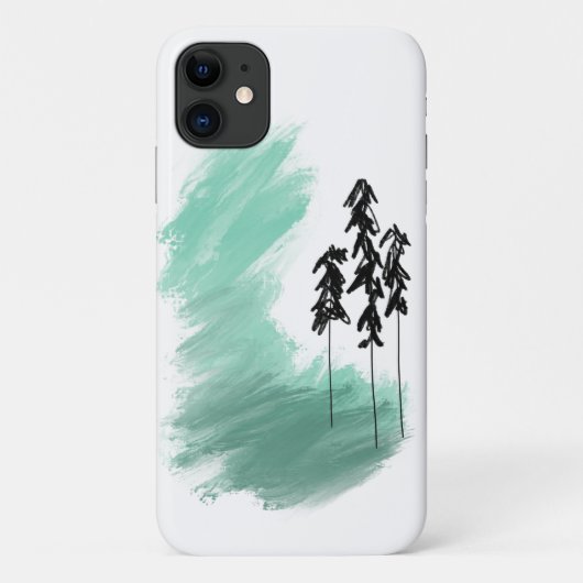 Coques Case-Mate iPhone art de l'arbre vert scandinave simple moderne ment (Dos)