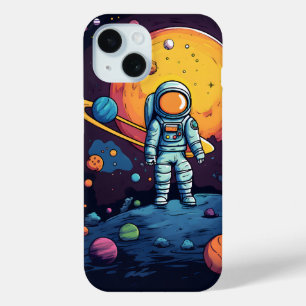 Coque Pour iPhone 15 Art de l'Explorateur d'espace