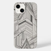 Coques Case-Mate iPhone Art de ligne triangles concentré (Verso)
