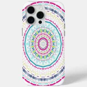 Coque iPhone 15 Pro Max Art de mandala coloré vibrant