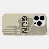 Coques Case-Mate iPhone Art de monogramme de pistolet | (Verso (horizontal))