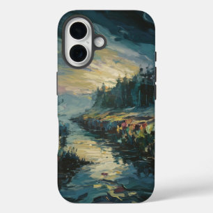 Coques iPhone 16 Art de paysage brumeux