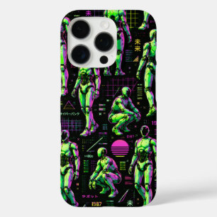 Coques iPhone 16 Pro Art de robot humanoïde futuriste Android de scie