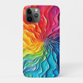 Coques Case-Mate iPhone Art de tourbillon arc-en-ciel texturé (Dos)