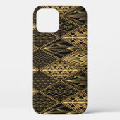Coques Case-Mate iPhone Art Déco Black Gold Elegance (Verso)
