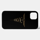 Coques Case-Mate iPhone Art déco Caduceus (Verso (horizontal))