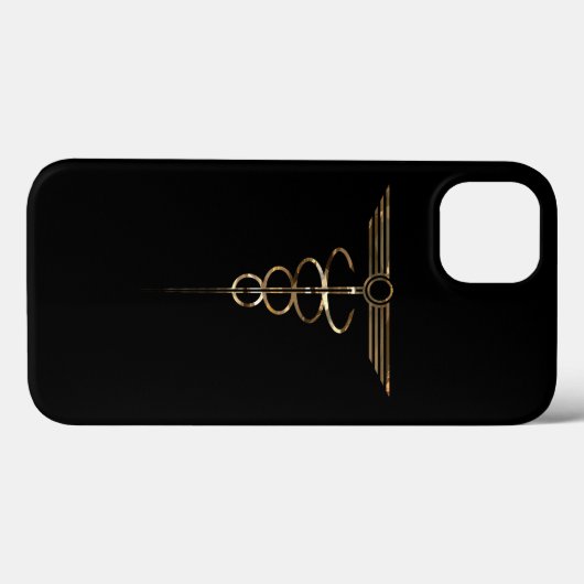 Coques Case-Mate iPhone Art Deco Caduceus (Verso (horizontal))