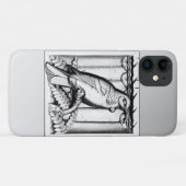Coques Case-Mate iPhone Art Deco carved stone falcon - silver (Dos (Horizontal))